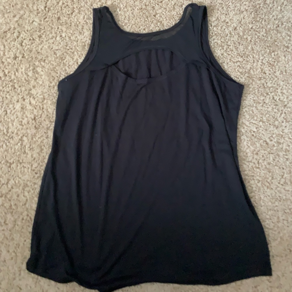 Black Flowy Workout Top